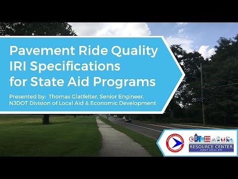 International Roughness Index (IRI) Specifications for State Aid Programs