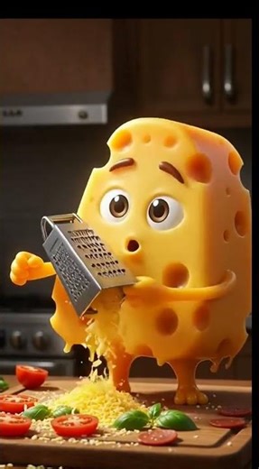 The Cutest Cheese Cube Ever! 🧀 Pizza Animation| Funny Animation🧀😂 #cheeze #funny #foodshorts