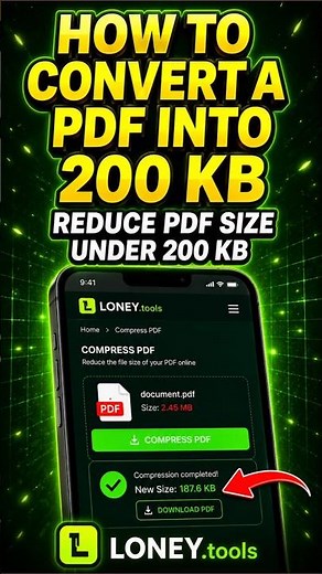 how to convert a pdf into 200 kb | Make 200kb pdf