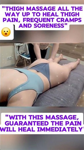 Deep Thigh Massage for Cramps & Soreness Relief #shorts #relaxation #legpain