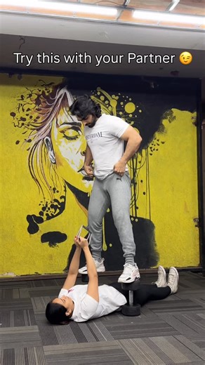 Gaurav Arora on Instagram: "Tag your Gym Partner 😉 #couple #workout #fitness #gym #couplegoals ( gym challenge, workout partner, gym couple, couple workout, fitness, trending )"