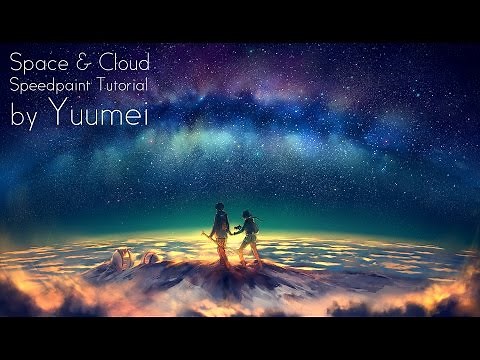SAI & Photoshop Speedpaint Tutorial - Cloud and Space
