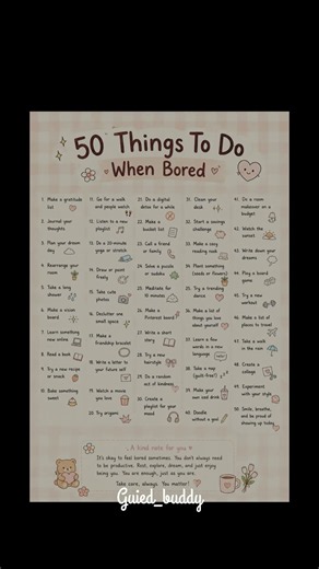 50 Things To Do When You’re Bored 💗✨ #shorts #fashionguide
