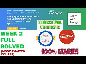 Coursera Using Python to Interact with the Operating System - Week 2 Solved | Google IT Auto | 2020