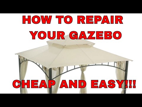 HOW TO FIX YOUR GAZEBO CHEAP AND EASY!!! SUMMER VERANDA GAZEBO REPAIR!!!!!
