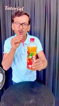 Magic tricks to drink juice from a distance #magic #magictrickssecret #magictutorials #magictrick