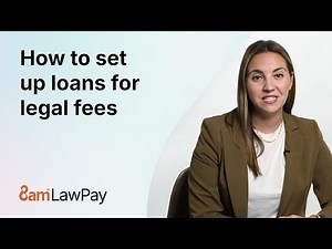 How to set up loans for legal fees