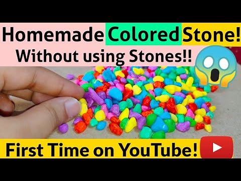 DIY Colored Stone🌈 Homemade Colored Stone/How to make Colorful Stones at home/Make Diy Color Stones!