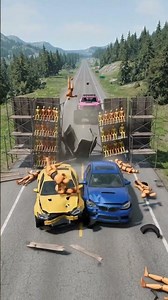 Cars vs Crash Test Dummy Wall! 💥🧍 #shorts