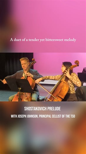Shostakovich prelude duet for two cellos with Joseph Johnson, TSO principal cellist #cello #duet