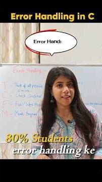 Error Handling in C | Learn C programming for beginners