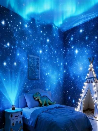 RGB Northern Lights Starry Sky Rotating Projection Lamp, LED Starry Sky Projector Night Light With Remote Control, Mobile Lighting Effects, USB Power Supply, 16 Different Lighting Colors For Galactic Stars Projector, Wedding Decoration, Party Decorations, Pink Room Decoration, Ceiling Lamp, Home Theater Projector, Bright Valentine's Day Gift | SHEIN