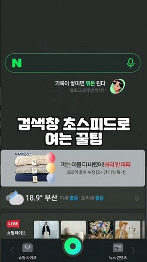 스마트폰 네이버 검색창 가장 빠르게 여는 꿀팁