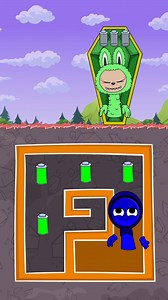 Save Green Labubu with Batteries 🪫 #animation #sprunki | Fazrieren Gun