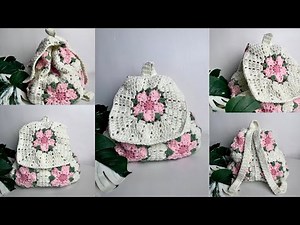 Easy Crochet Backpack Tutorial | How to Crochet Flower Granny Square BACKPACK for Beginners