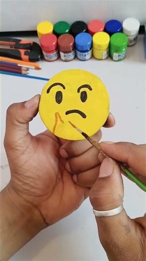 DIY Emoji Key Holder : Very Cute 😍🔑 #shorts #DIY #creativeart