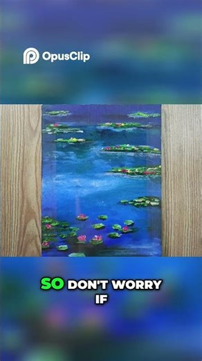 Easy Monet Lily Garden Acrylic Painting Tutorial for Beginners #painting