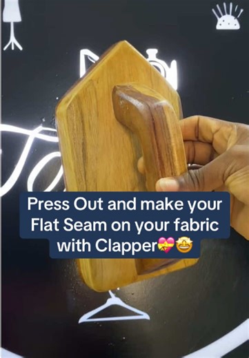 😍💖Clapper is used for pressing seams to flatten seam It's used for setting pleats and darts, given result that a pressing iron can't achieve alone🥰 It is also seam to protect delicate fabric without need to iron, The pressure of the clap gives heat that makes you press well as if you ironed the fabric.😍 It's creates Sharp folds, useful for hems and buttonholes, it's gives a professional finishes.🥰 Price - Normal Clapper - 7k💝 Foreign Clapper - 15k💝 Express delivery in Abuja🎉😍 To get sen