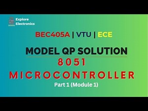 Microcontroller Model Paper Solution | Part 1 | Module 1 | BEC405A