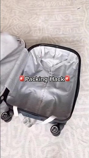 Packing hack that actually works ☺️ #travelhacks #travelsmart