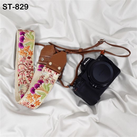 Leather Camera Strap Photographer Gift Adjustable Camera Neck Strap Embroidery Sling DSLR Camera Accessories Brown Gift Boyfriend, Sister - Etsy