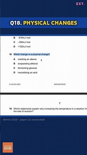 IGCSE Chemistry - Multiple Choice (exams from 2026) #chemistry #exams #revision