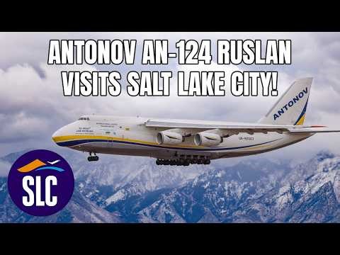 ✈️ [SLC] Ukrainian Antonov AN-124 Ruslan visits Salt Lake City! - Utah Planespotting