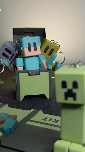 ALFI | Designer | 3D Print | MINECRAFT STRING-FLEX - LINK IN BIO • Steve and the 4 most famous monsters in Minecraft (Creeper, Zombie, Skeleton, Enderman) came out of... | Instagram