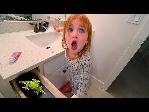 Adley Bedtime Routine!! (watch out for pet Frogs)