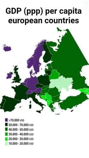 GDP (ppp) per capita european countries