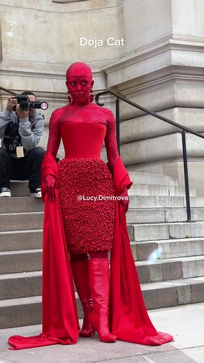 Doja Cat at Schiaparelli Haute Couture Fashion Show in Paris