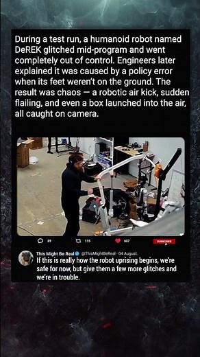 Humanoid Robot Glitches and Goes Wild