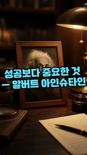 성공보다 중요한 것 — 알버트 아인슈타인