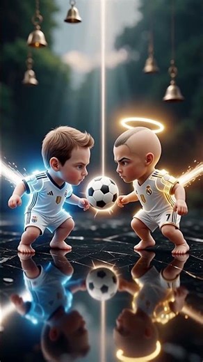 Baby Messi vs Baby Ronaldo | Epic Mini Football Showdown ⚡ #messi #ronaldo #messivsronaldo