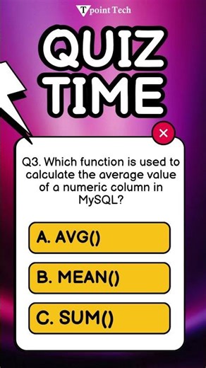 MySQL MCQs | MySQL Interview Questions & Answers | Tpoint Tech