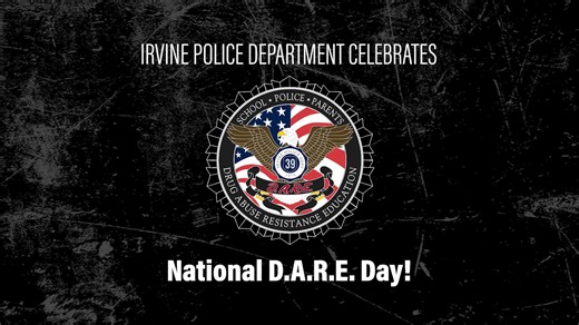 Today is National DARE Day! The Irvine Police Department is fortunate to have a full-time DARE program. Our four full-time DARE officers effectively teach the DARE curriculum in our elementary schools, including school safety, internet safety, the negative consequences of drug use, bullying awareness, education, and prevention. Our DARE officers genuinely desire to interact with children, parents, and teachers and find creative ways to connect with children through appropriate teaching styles an