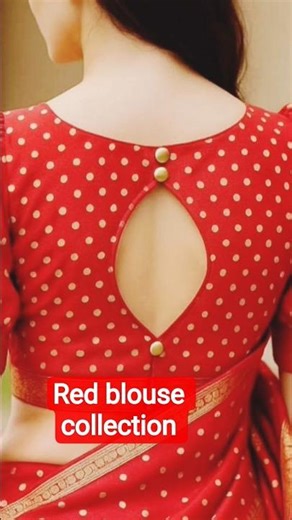 Red Back Design Blouse Collection | Latest Stylish Red Blouse Back Neck Designs 2025