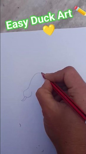 Super Easy Cute Duck Drawing Tutorial