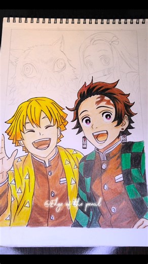 Demon Slayer Artwork @Edge of the pencil #art#animedrawing #drawing #animeeart #demonslayer #viral
