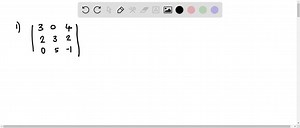 SOLVED: Compute the determinants in Exercises 1-8 using a cofactor expansion across the first row. In Exercises 1-4, also compute the determinant by a cofactor expansion down the second column. |    3   0   4    2   3   2    0   5   -1| | Numerade