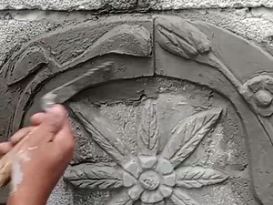 4.2K views · 76 reactions | How to make beautiful cement carving on block wall (Fast Work) | Andris Brick Art | Facebook