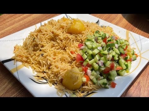 How To Make Aloo Mater Ki Tahiri Recipe!😀👌So Delicious Rice Chatpate 🤤#Nimra Ka Kitchen