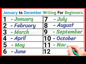 January February March Writing For Beginners | Months Name Writing For Nursery Kids | Months Name.