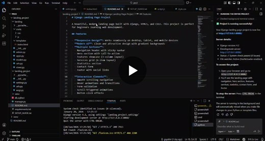 # Django Landing Page Project A beautiful, modern landing page built with Django, HTML5, and CSS3. This project is perfect for beginners learning web development. ## Features - **Responsive… | Devoju Gayathri