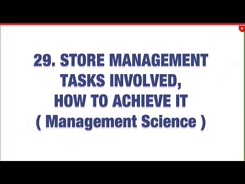 #29 Store Management - tasks and how it is achieved |MS|