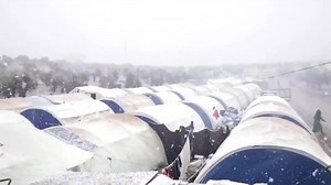 37K views · 740 reactions | Heavy snowfall and extreme cold are making conditions increasingly dangerous for refugees on the Syrian-Turkish border, with coronavirus cases on the rise in the camps | Reuters | Facebook