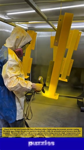 Wow, Satisfying Powder Coating Process! Industrial Painting Like a Pro