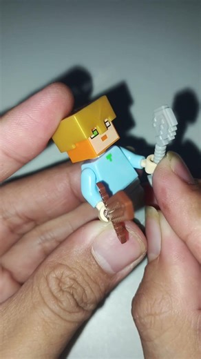 cara merakit Lego Minecraft manusia #brick #toys #mainan