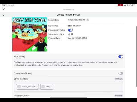 Join my private server link