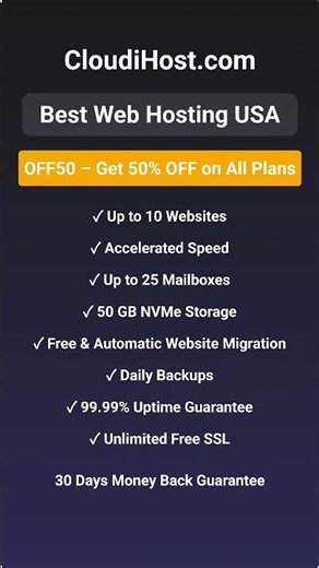 Best Web Hosting In USA #Shorts